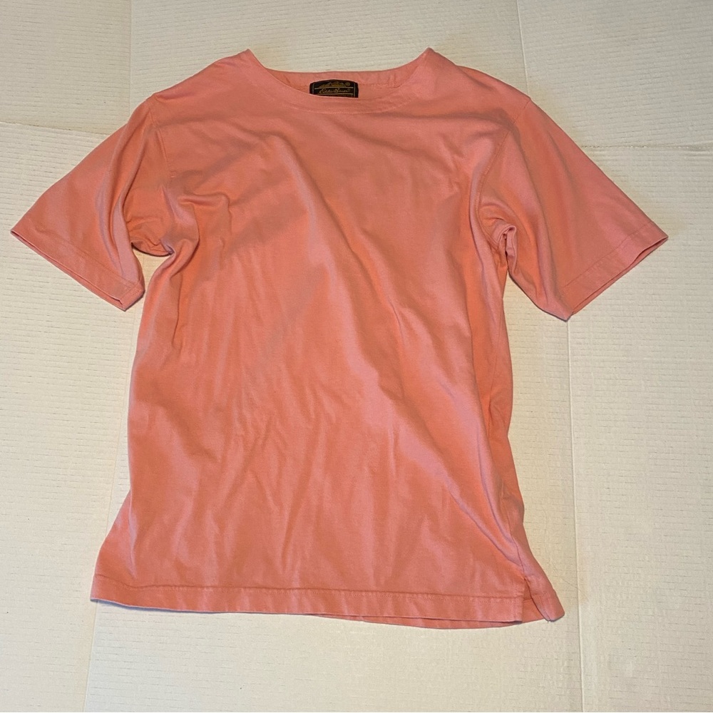 Eddie Bauer oversized small tshirt tee coral pastel boxy nice cotton shirt